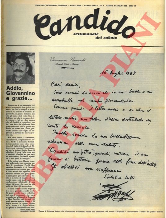 Pisan - - Candido. Settimanale del sabato. 1968.