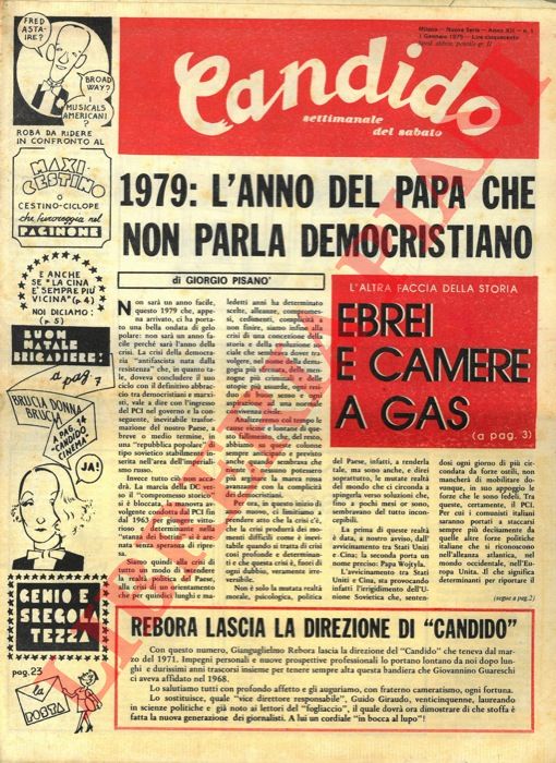 Pisan - - Candido. Settimanale del sabato. 1979. 1980.