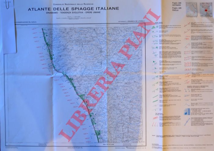 CNR - - Atlante delle spiagge italiane. Dinamismo.Opere umane. F 228 Cetraro F 229 Paola.