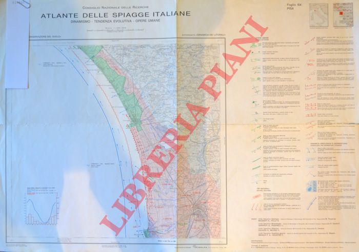 CNR - - Atlante delle spiagge italiane. Dinamismo.Opere umane. F 104 Pisa.