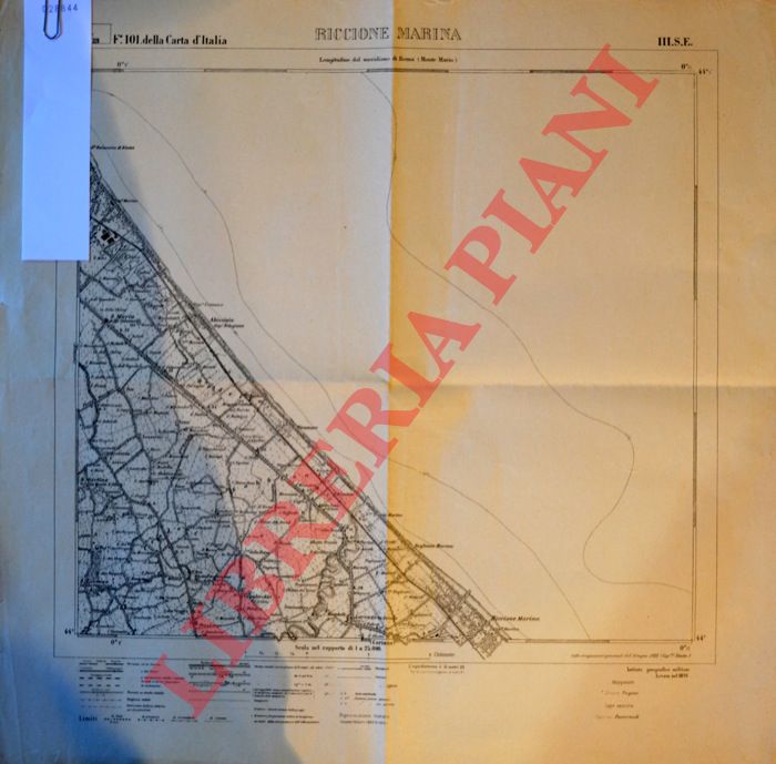 Carta IGM - - Riccione Marina. F 101 III S.E.