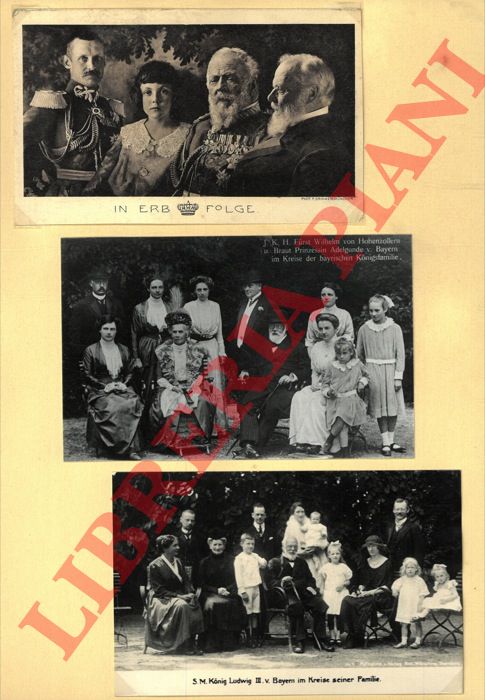 Famiglie reali: - Francia (Borbone, Orlans, Borbone-Parma, Asburgo-Lorena) Duca di Guise, ecc. Matrimoni (Amedeo d'Aosta), funerali, ecc.