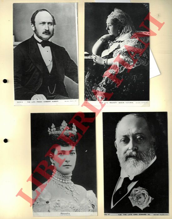 Famiglie reali: - UK - Gran Bretagna : Vittoria, Edoardo VII, VIII, Giorgio V e VI, Elisabetta.