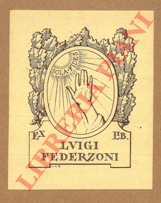 Federzoni Luigi (Politico) - Foglietto xil. 1930 circa.