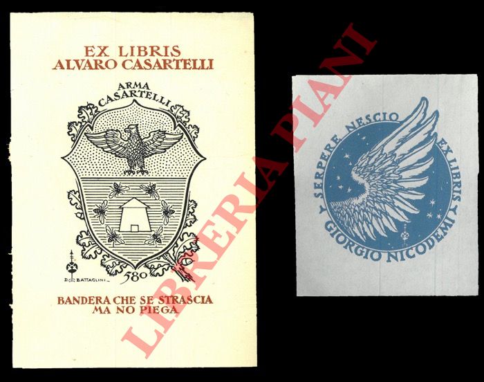 BATTAGLINI Dardo -  - Due foglietti xilografici, anni '30 circa.