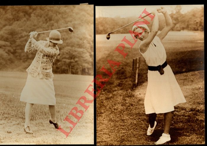 - - Foto di giocatrici e giocatori di golf, in USA e UK,