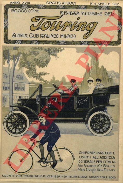 - - Ciclista (gomme Buccaneer) e automobile Ford (gomme Goodrich)