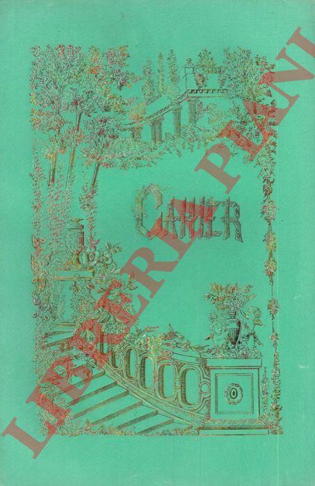 - - Cahier. Copertina in verde chiaro e fregi in oro