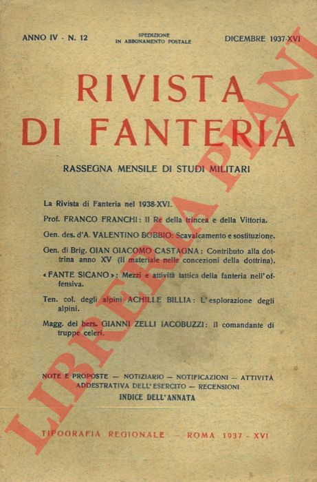 - - Rivista di fanteria. Rassegna mensile di studi militari.