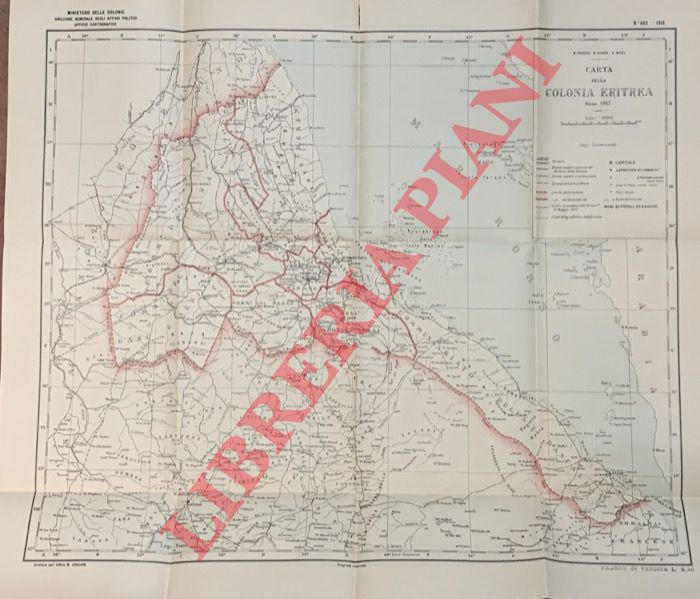 - - Carta della Colonia Eritrea. Anno 1917.