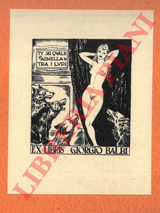 BOMPARD Luigi - - Un foglietto, 1943, di cm. 13 x 10, per Giorgio Balbi, (
