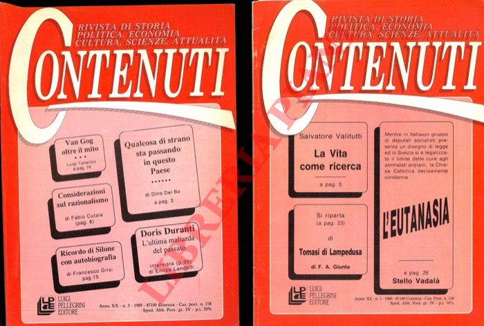 - - Contenuti. Rivista di storia, politica, economia, cultura, scienze, attualit.