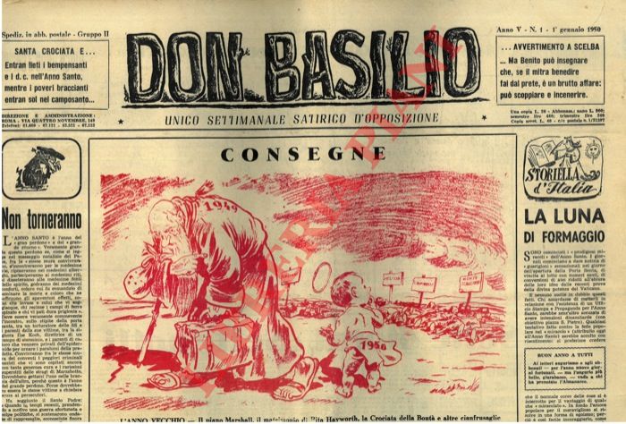 - - Don Basilio. Unico settimanale satirico d'opposizione.