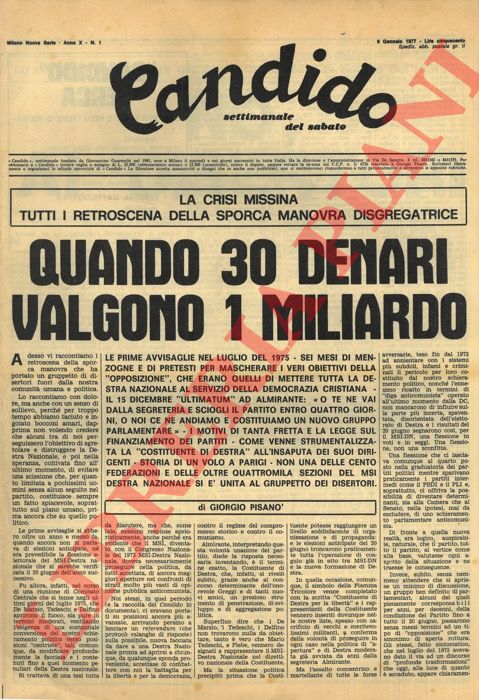 - - Candido. Settimanale del sabato. 1977.