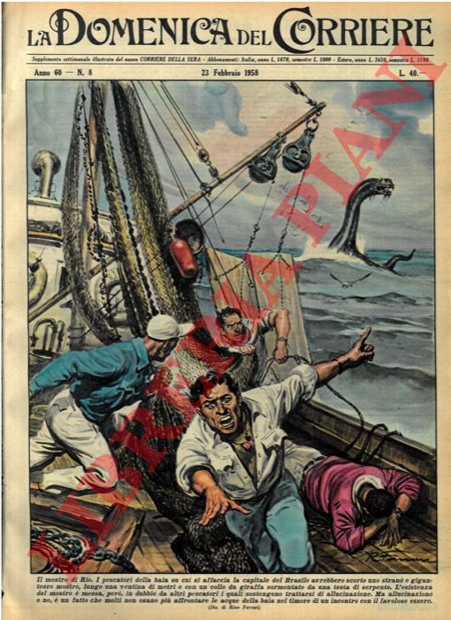 FERRARI R. - - Pescatori della baia su cui si affaccia la capitale del Brasile avrebbero scorto uno strano e gigantesco mostro...