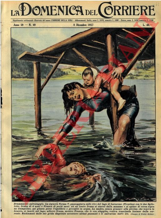 MOLINO W. - - Salvataggio drammatico nel lago di Lavarone.