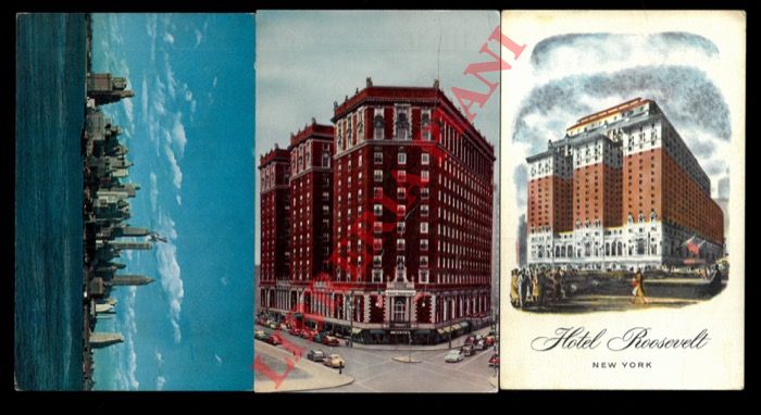 - - New York : Hotel Roosevelt - Hotel Syracuse - Lower Manhattan Skyline.