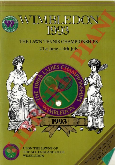  - Wimbledon 1993. The lawn tennis championships.