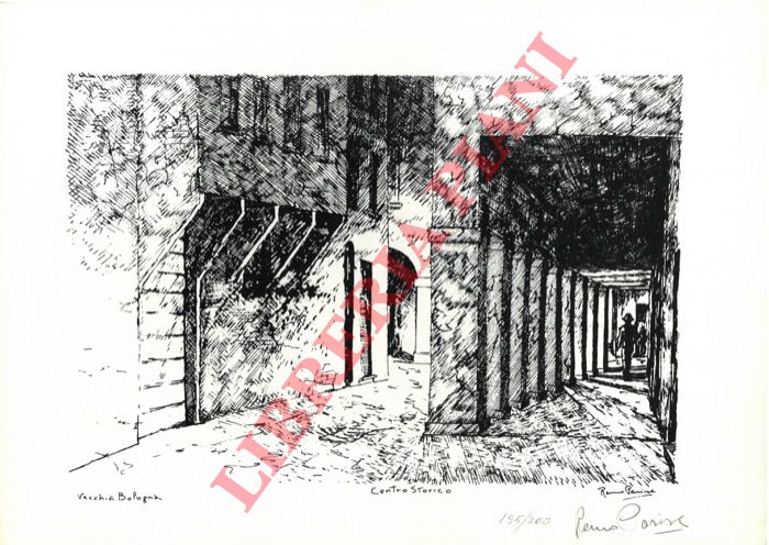 PARISE Remo - - Vecchia Bologna. Centro storico. (via Valdonica/angolo via dell'inferno)