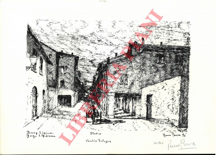 PARISE Remo - - Borgo S.Giacomo. Studio. (Vecchia Bologna)