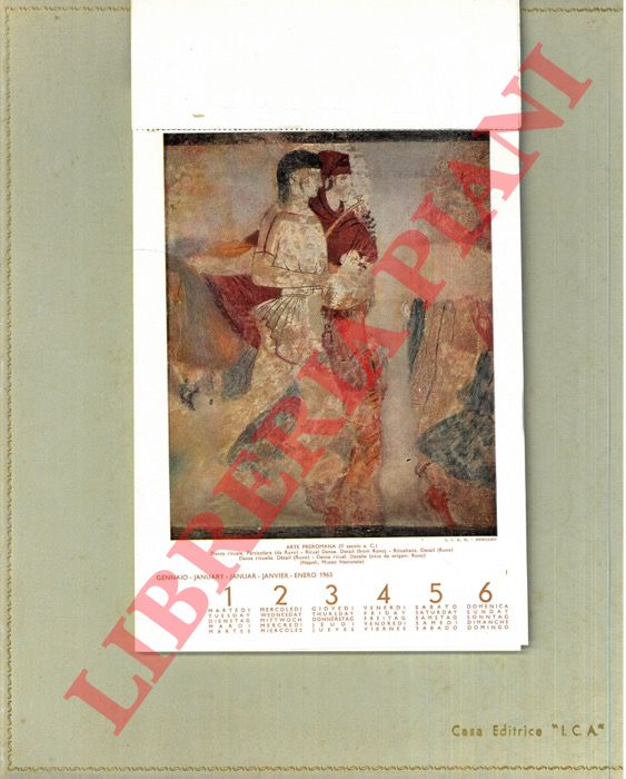 Casa Editrice I.C.A. - - Calendario settimanale artistico 1963.