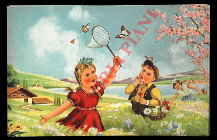 - - Bambini e farfalle.