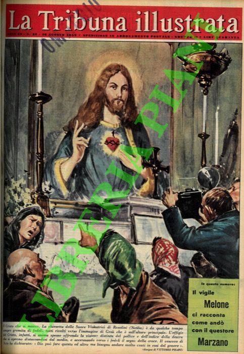 PISANI Vittorio - - Il Cristo che si muove. La chiesetta delle Suore Visitratrici di Rosolini (Sicilia)  da qualche tempo sempre gremita di fedeli, tutti rivolti verso l'immagine di Ges che  sull'altare principale. L'effige del Cristo, infatti, si anima spesso offrendo la visione distinta del pollice e dell'indice della destra che si aprono distaccandosi dal medio, e accennando verso i fedeli il segno della croce.