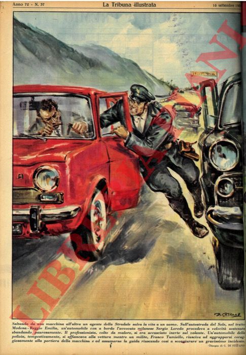 DI STEFANO G. - - Saltando da una macchina all'altra un agente della Stradale salva la vita a un uomo.