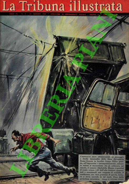PISANI Vittorio - - L'autocarro stava attraversando un passaggio a livello incustodito della linea ferroviaria Roma-Genova in localit Campo Salino quando, all'improvviso e intempestivamente, entrava in azione il meccanismo che fa sollevare, sul veicolo, il cassone ribartabile... .