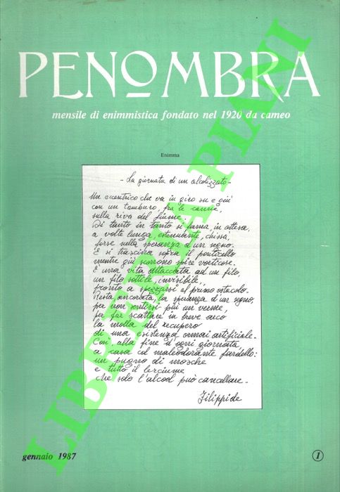 - - Penombra. 1987. Premiata rivista enigmistica mensile illustrata.
