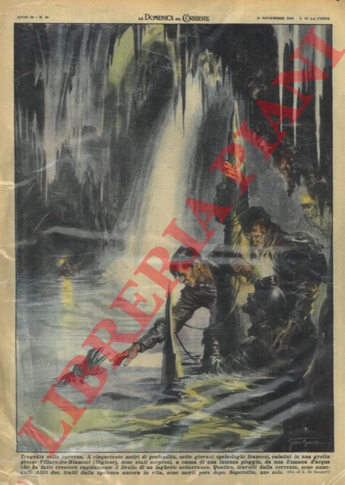 DE GASPARI G. - - Speleologhi francesi perdono la vita in una grotta a causa della crescita del livello di un laghetto sotterraneo.