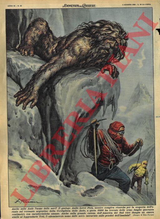 FERRARI R. - - Geologo trova sulla Cordigliera delle Ande, orme lunghe quaranta centimetri con caratteristiche umane (l' 