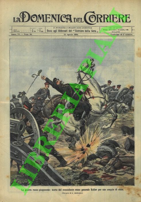 BELTRAME A. - - Morte del comandante russo generale Keller per uno scoppio di obice.