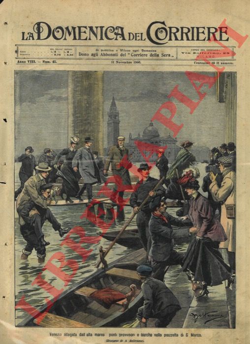 BELTRAME A. - - Ponti provvisori nella piazzetta di S. Marco per l'alta marea.