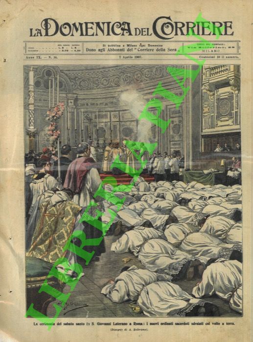BELTRAME A. - - A S.Giovanni in Laterano ordinati i nuovi sacerdoti sdraiati col volto a terra.