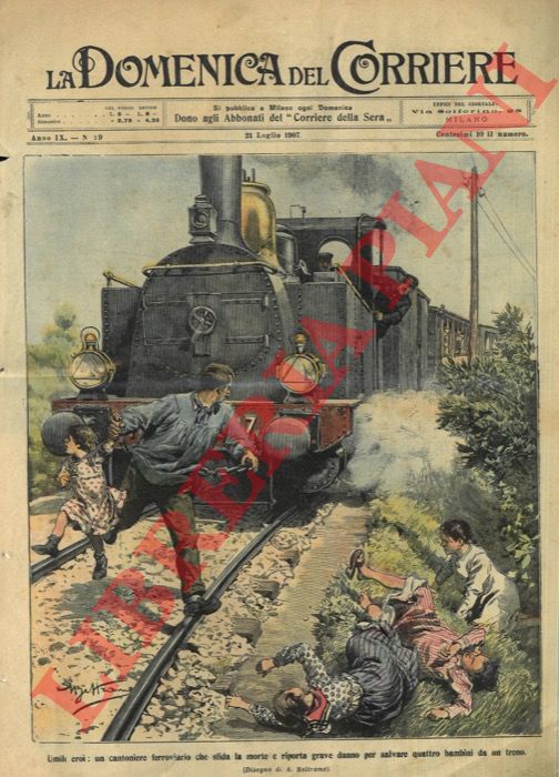 BELTRAME A. - - Cantoniere rimane ferito ma salva quattro bambini che stavano per essere travolti da un treno.