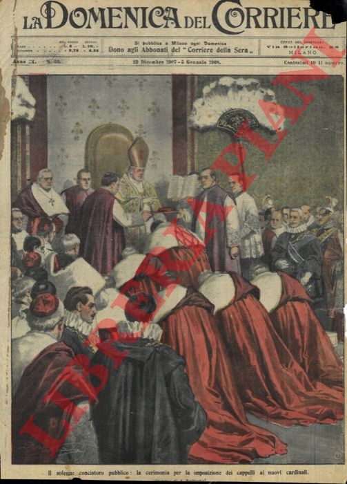 BELTRAME A. - - La solenne cerimonia del Papa per l'imposizione dei cappeli ai nuovi cardinali.