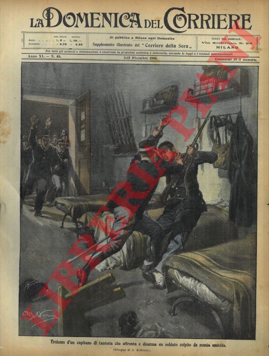 BELTRAME A. - - Eroismo di un capitano di fanteria che affronta e disarma un soldato colpito da mania omicida.