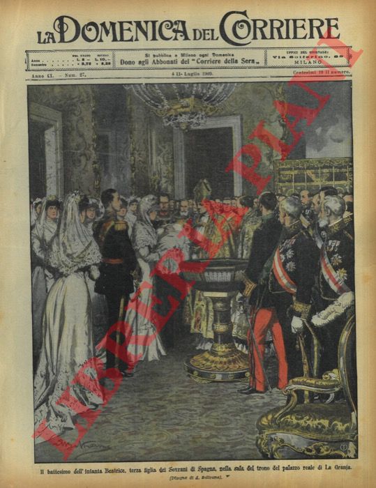 BELTRAME A. - - Battesimo di Beatrice, terza figlia dei sovrani di Spagna