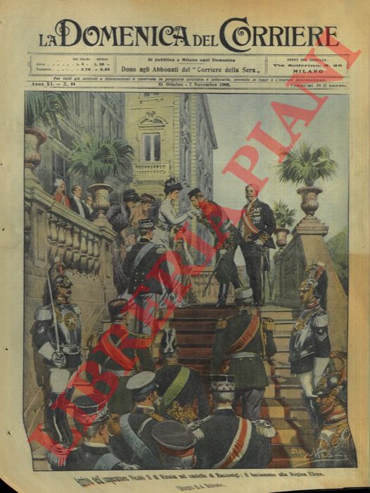BELTRAME A. - - L'Imperatore Niccol II di Russia bacia la mano alla Regina Elena nel castello di Racconigi.
