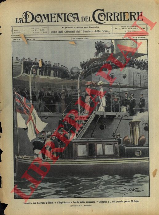 BELTRAME A. - - Incontro dei sovrani d'Italia e d'Inghilterra a bordo della corazzata 