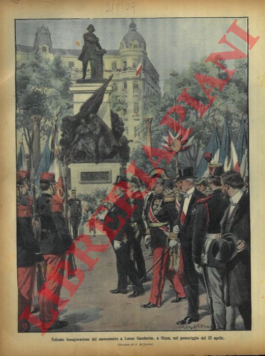 BELTRAME A. - - Inaugurazione a Nizza del monumento a Leone Gambetta.