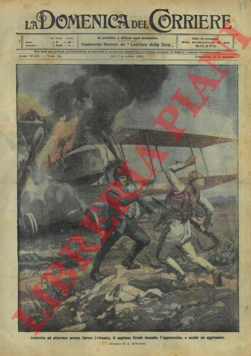 BELTRAME A. - - Costretto ad atterrare presso Zarnec il capitano Ercole incendia il suo apparecchio e uccide un aggressore.