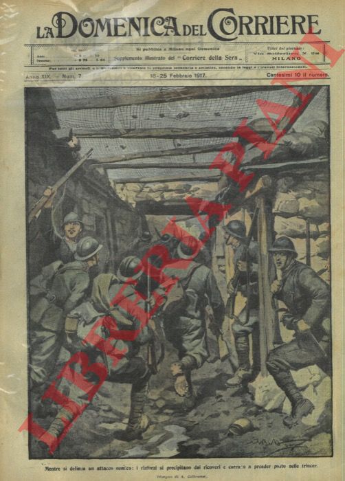 BELTRAME A. - - I nostri soldati, durante un attacco nemico, nelle trincee.