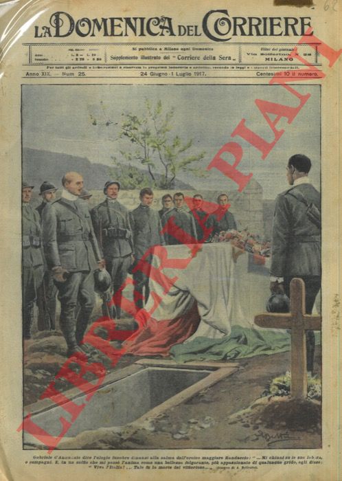 BELTRAME A. - - Gabriele D'Annunzio porge omaggio alla salma dell'eroico Maggiore Randaccio.