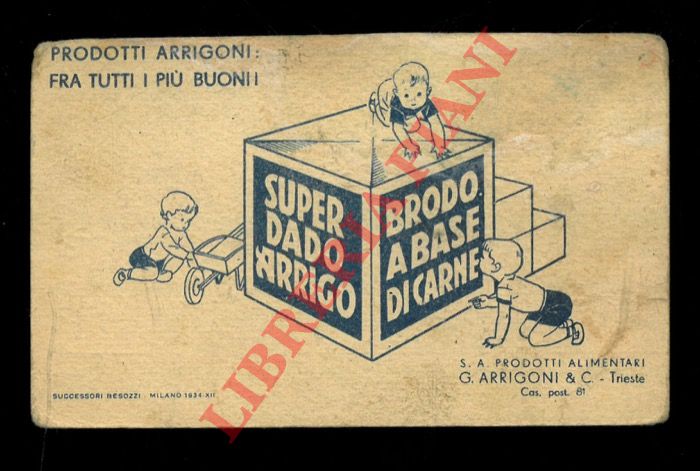 Arrigoni. Trieste - - Super dado Arrigoni. Brodo a base di carne.