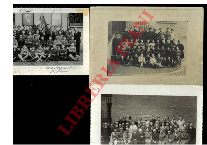 - - Lotto di quattro foto di scolaresche e/o gruppi di uomini, ragazzi e donne.