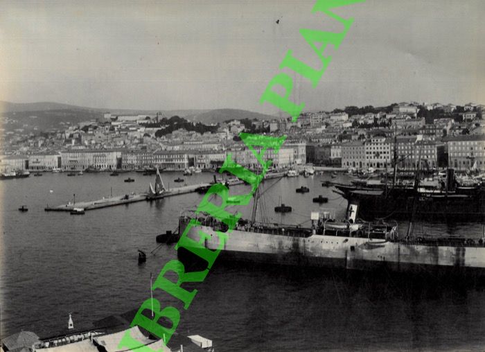 - - Trieste : Panorama dal mare, Palazzo Poste & Telegrafi, esterno; interno.