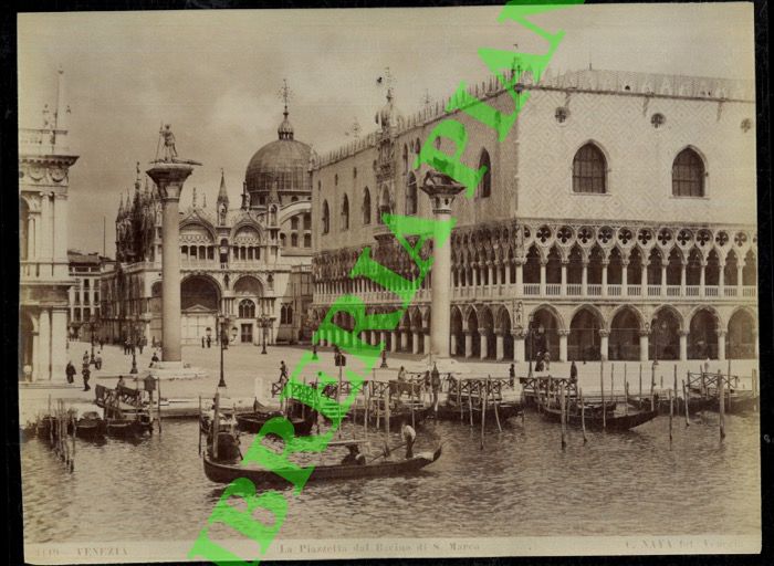 NAYA. Venezia , e AA. - - Venezia. La Piazzetta dal Bacino di S.Marco (Palazzo Ducale) e un interno con Scala dei Giganti.