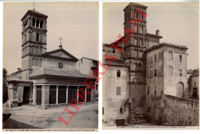 Alinari - - Roma. Campanile dei SS. Giovanni e Paolo al Celio, Chiesa di S. Cecilia, Santa Susanna, S. Giorgio in Velabro.